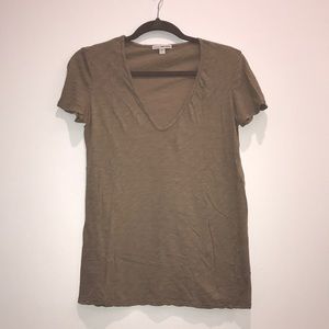 James perse light brown v-neck